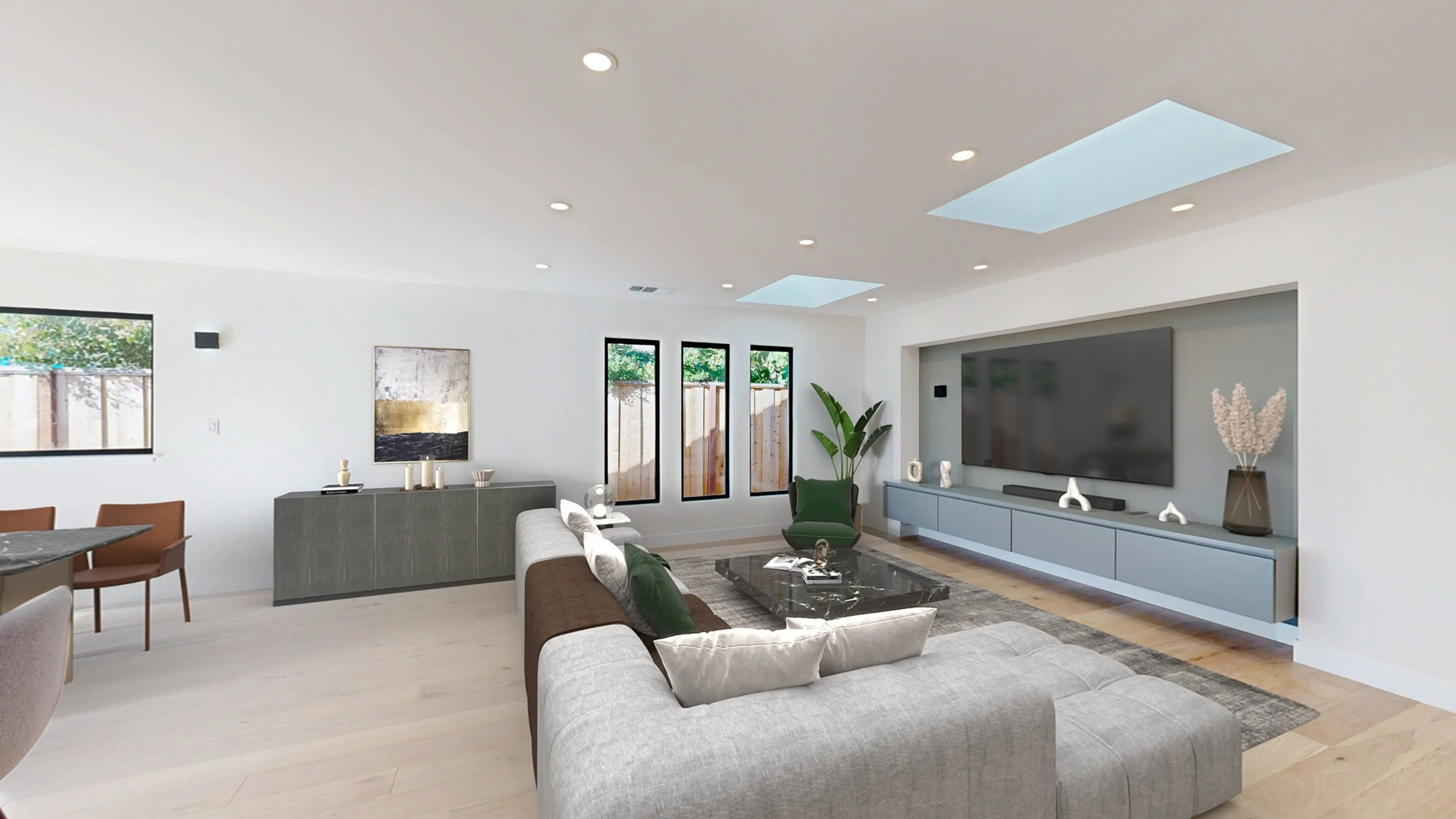 san jose home remodeling service, new skylights and vertical windows.