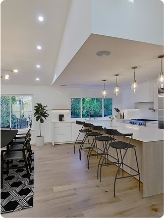 Full custom home construction in Sunnyvale, Bay Area.